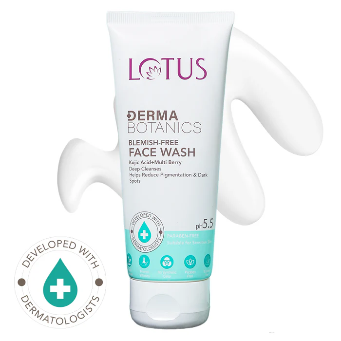 Kojic Acid + Multi Berry Face Wash - Lotus Herbals